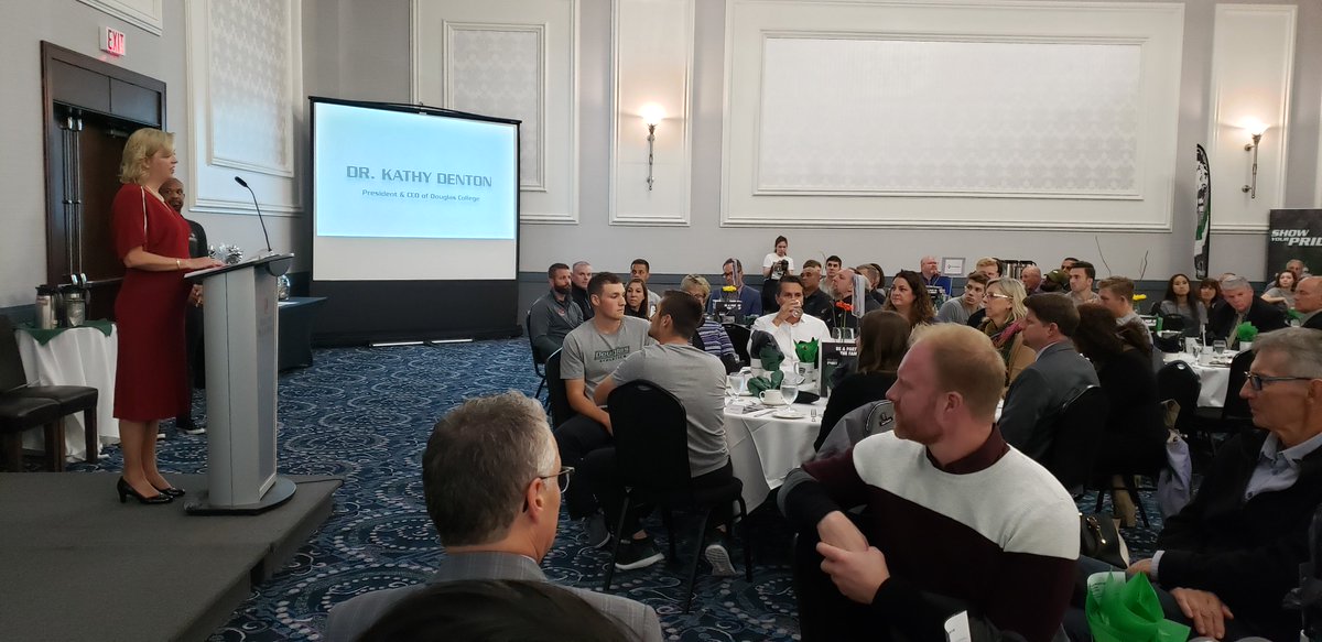 Douglas College President Kathy Denton welcomed a full house of athletes and their supports during the <a href="/RoyalsAthletics/">Douglas College Royals</a> Scholarship Brunch at the <a href="/ExecPlazaHotel/">ExecutivePlazaHotel</a> today. 
#RoyalsPride #FearthePride #WeAreFamily