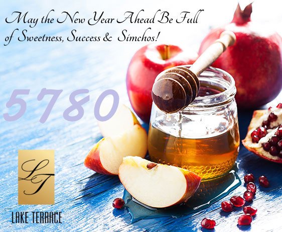 Wishing all our chassanim &amp; Kallahs and all the Mechutanim  - past and future -  and all of Am Yisroel a year filled with sweetness, success and SIMCHA!!!

#shanatova #roshhashana #jewishnewyear #mazeltov #laketerrace #kallah #chosson #mechutanim