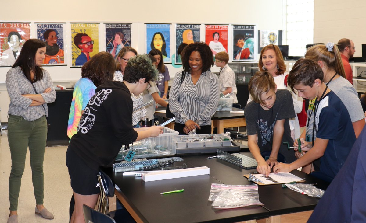 KTECSchool's tweet photo. We welcomed a group of administrators from Colorado to the west campus earlier this week for an interactive tour. They were here to learn more about the KTEC model and our partnership with Snap-on, and to talk with students and staff. @KTECSchool @PLTWorg https://t.co/CEKGhiFkNN