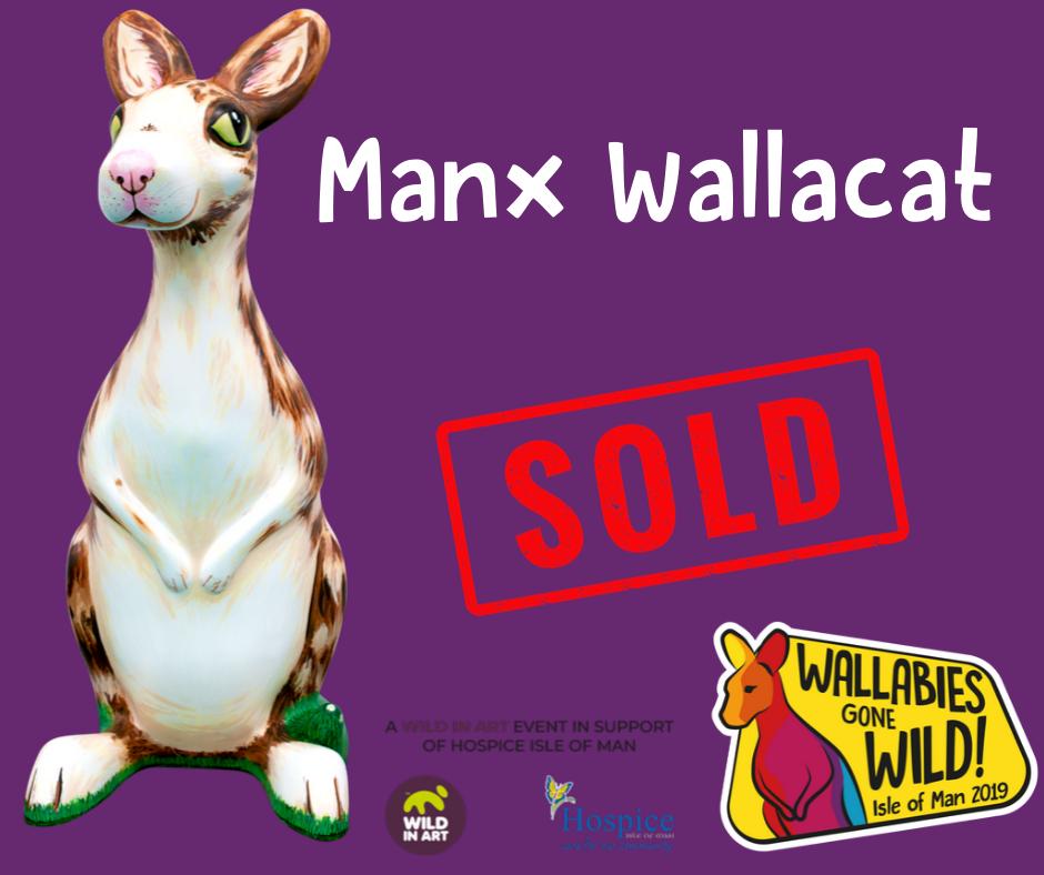 What do you get if you cross a Manx cat and a Wallaby? 
Lot 17: Manx Wallacat
Artist : Caroline Coates
Winning Bid: £12,00