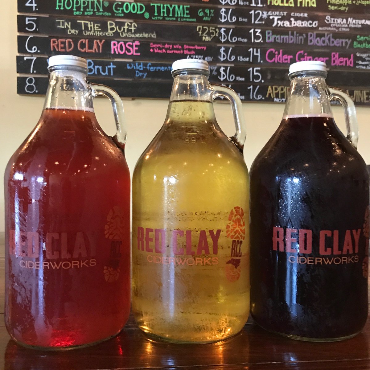 Come by for trivia tonight and take $3 off all 64oz Red Clay Cider growlers! Every Thursday is Thirsty Thursday! #cltcider #cltbeer #nccider #pickcider #drinklocalclt #cltontap #cheersworthy #cidertime #ciderhead #getexcidered #ciderlover #craftcider #hardcider #cider #ciderlife