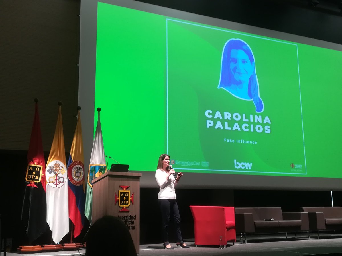 lina_alvarado's tweet photo. Seguimos en #BCWConecta con "Fake influence: Objetivos escondidos detrás de la información" en @upbcolombia https://t.co/ixPIzJuEOO