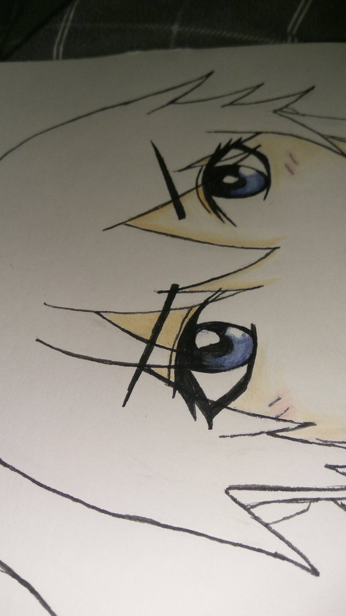 anime_drawing_'s tweet photo. Not sure what colour to do the hair🤔any suggestions? https://t.co/o3urHPkcDH
