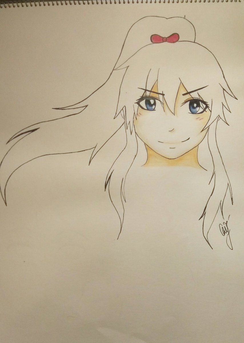 anime_drawing_'s tweet photo. Not sure what colour to do the hair🤔any suggestions? https://t.co/o3urHPkcDH