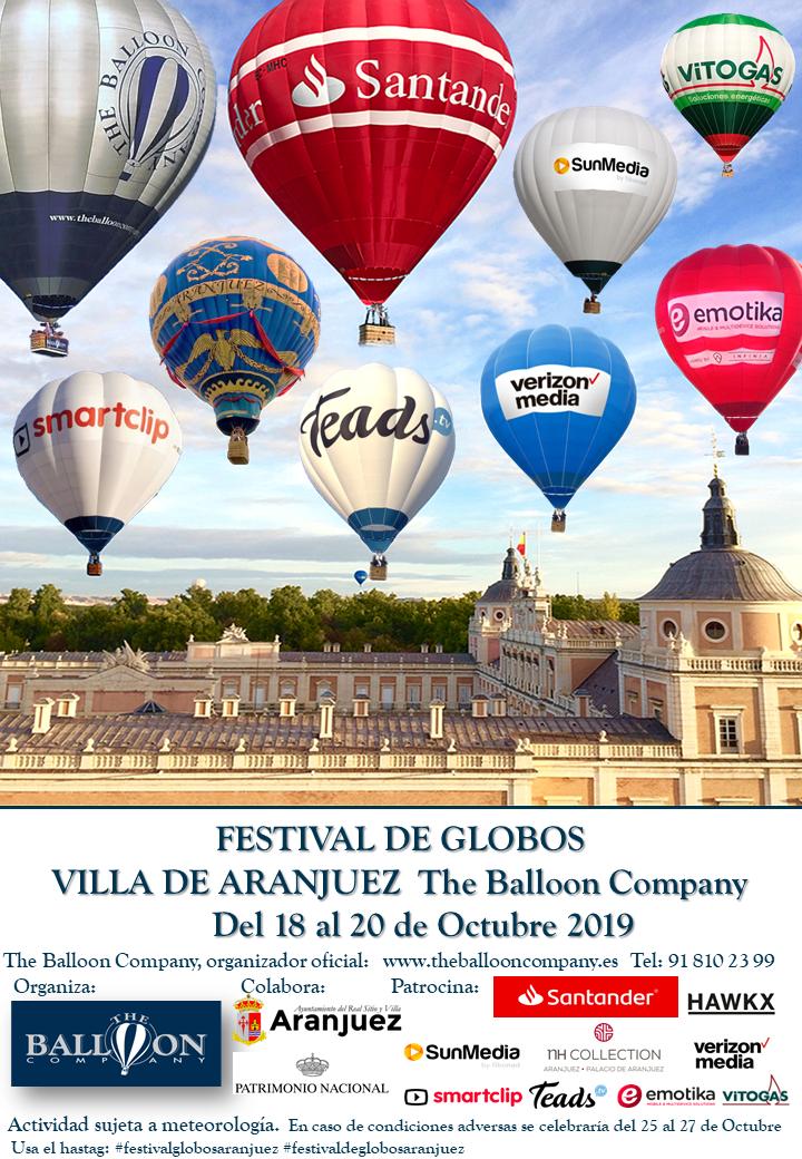dejatevolar's tweet photo. Cartel oficial FESTIVAL DE GLOBOS VILLA DE ARANJUEZ 2019 #theballooncompany #festivaldeglobosaranjuez #festivalglobosaranjuez #aranjuez #madrid #turismomadrid #globosaerostaticos #patrimonionacional https://t.co/Rjf6lWt16y
