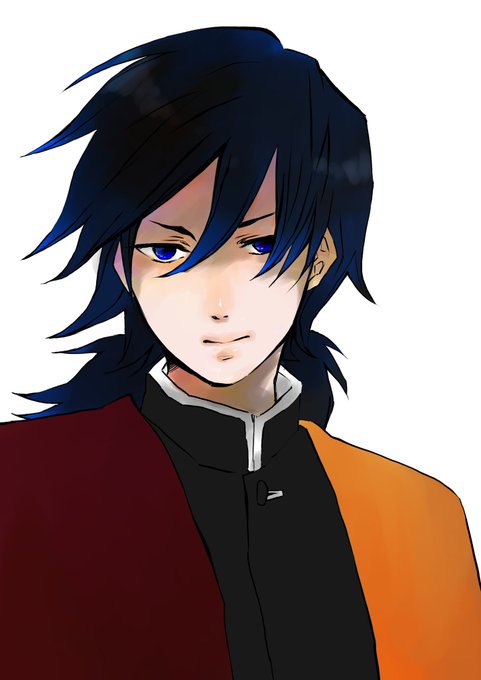 弐黒さんがTwitterに投稿した冨岡義勇(鬼滅の刃)のイラスト。