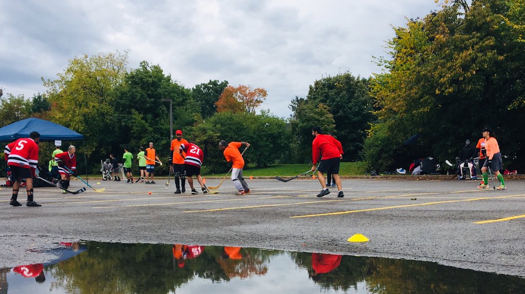 AlbertTawnia's tweet photo. Neither rain nor sleet nor dark of day shall keep these awesome players of the 10th annual  @HC2_SC2 @GCWCC_CCMTGC ball hockey tournament from scoring big time for @CTJumpstart. Kudos to all! https://t.co/Amv8UOmraW