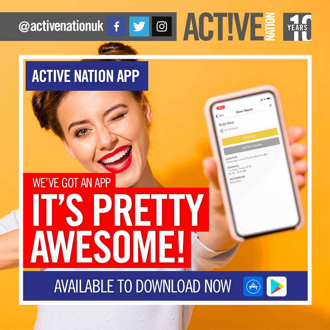 ActiveNationUK's tweet photo. We’ve got an app! We recommend it, it’s pretty awesome (not that we’re biased)!😉
Check it out for yourself! 👉https://t.co/DTmFXaCg0B 📱
#Fitness #ActiveNation #Gym #Workout #App #FitnessApp #ExerciseApp #Exercise #WorkoutApp #Fit #Exercising https://t.co/ou2jtpPEFs