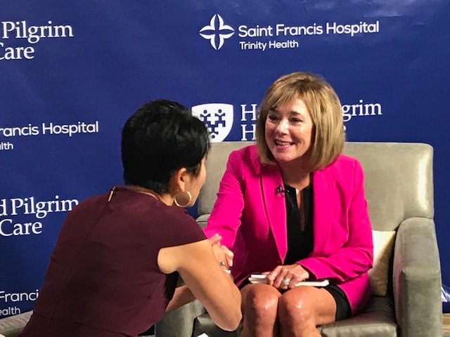 HospSpecialCare's tweet photo. Lynn Ricci speaks with media correspondent Mabel Jong about Hospital for Special Care’s critical role in advancing #healthcareoutcomes at the Future of Healthcare conference in downtown Hartford. #FutureofHealthCare @CTHealthCouncil 
https://t.co/julNlxcs8D https://t.co/1s08FravGk