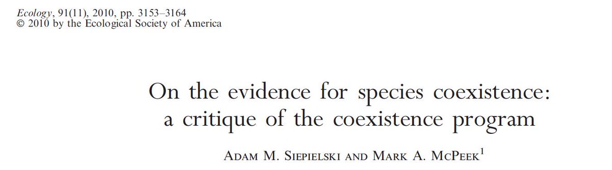 bio_diverse's tweet photo. Inspired by Siepielski & McPeek 2010: Advances in Community Ecology is currently debating the evidence for coexistence (sensu stricto) as an explanation for why many species are found together...#ACE510 https://t.co/a2j4ndNxOV
