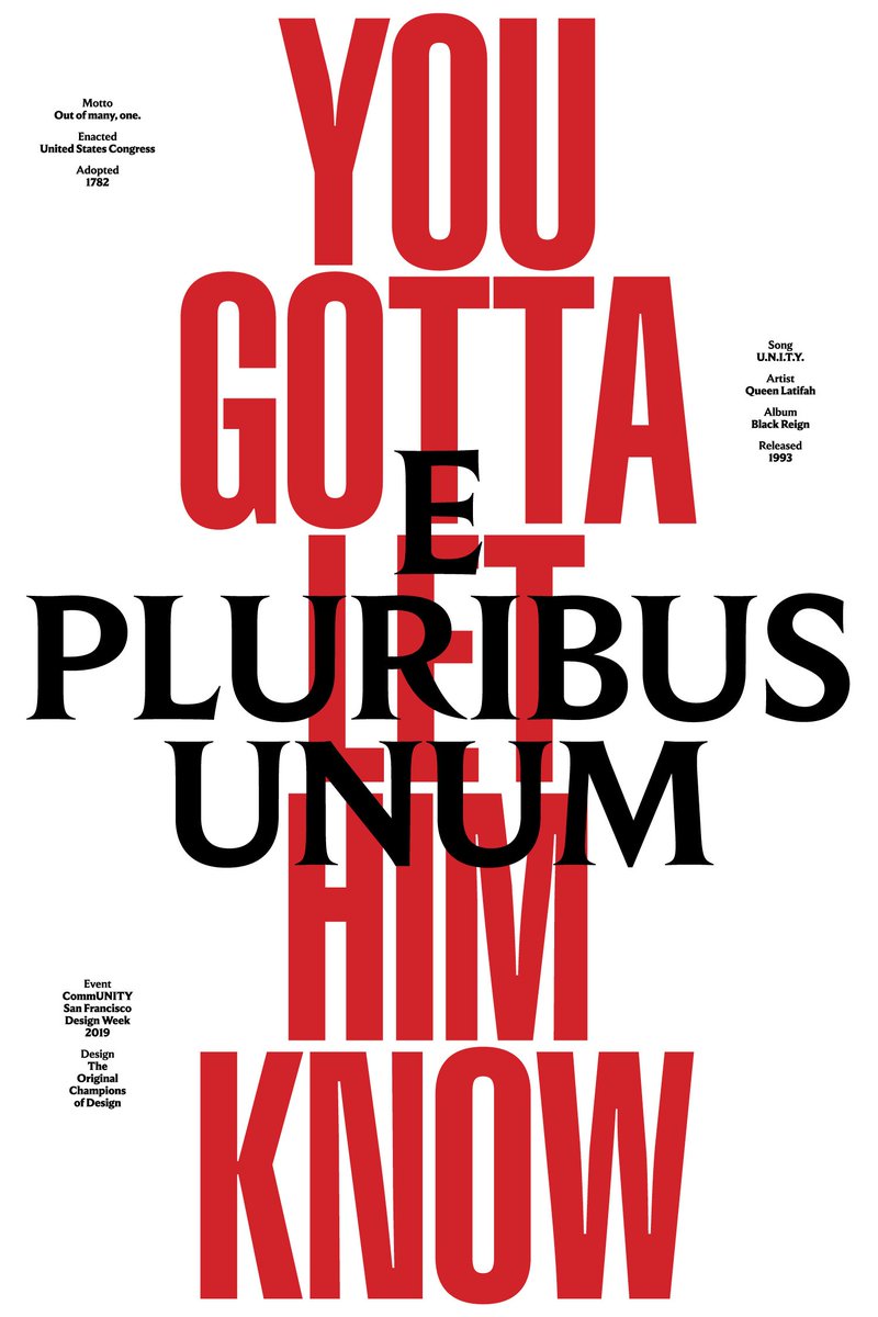 CommUnity' limited edition poster designed by 
<a href="/ocdagency/">ocdagency</a> for <a href="/AIGAdesign/">AIGA</a>, <a href="/sfdesignweek/">San Francisco Design Week</a> and <a href="/wearemucho/">Mucho</a>

Limited editions of this poster are available for purchase! 
plotnetprints.com/poster/communi…