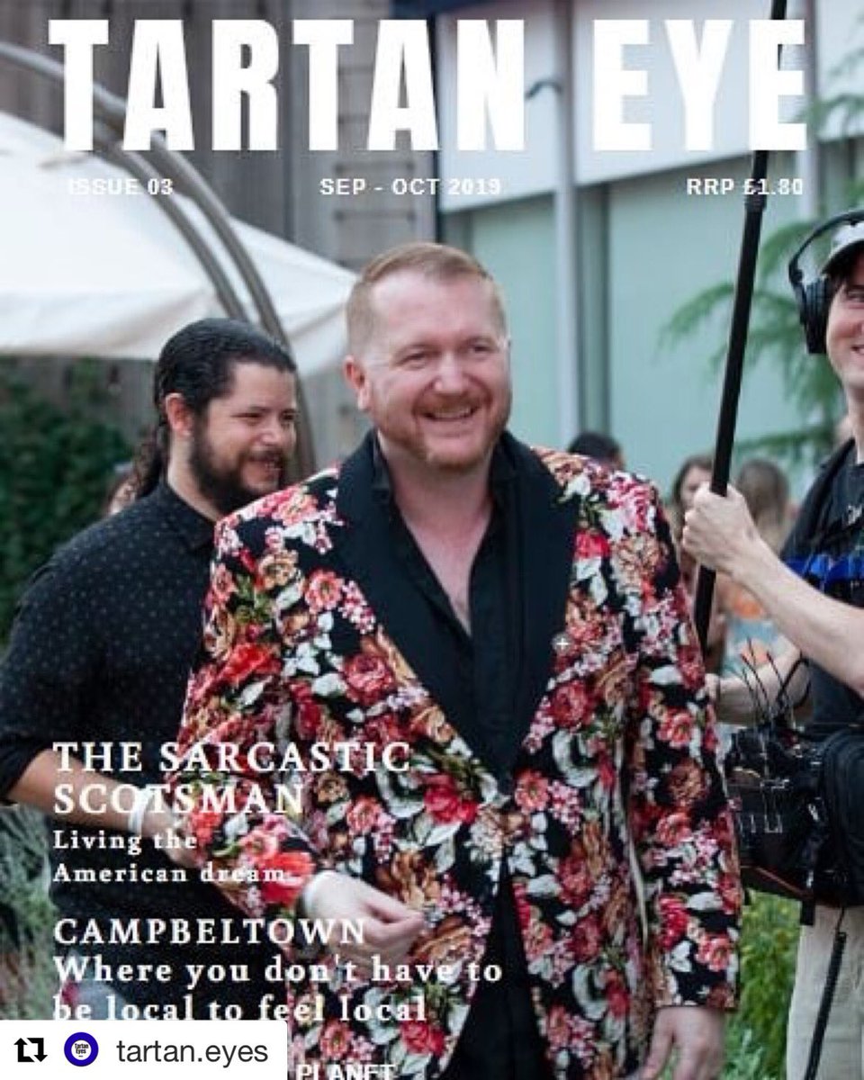 I am proud to announce I will be gracing the cover of @EyesTartan this month. Follow them and grab a copy in Scotland or at my donut shop next week #tartaneye #masterchef #scotland #coverboy