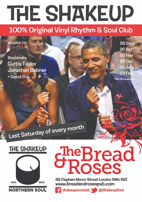 ShakeupSoul's tweet photo. This Saturday - more of a good sounding time than the law allows! @breadrosespub @soulsourcenews @BluesandSoul @Echoesmag @WhatsOnGuide @TimeOutLondon @modsceneweekly @motownjunkies @loveclapham @BrixtonBlog @brixtonbuzz @NSoul_Official @northernsoul @theclubbing @THEMODCAST https://t.co/AbNo563bKN