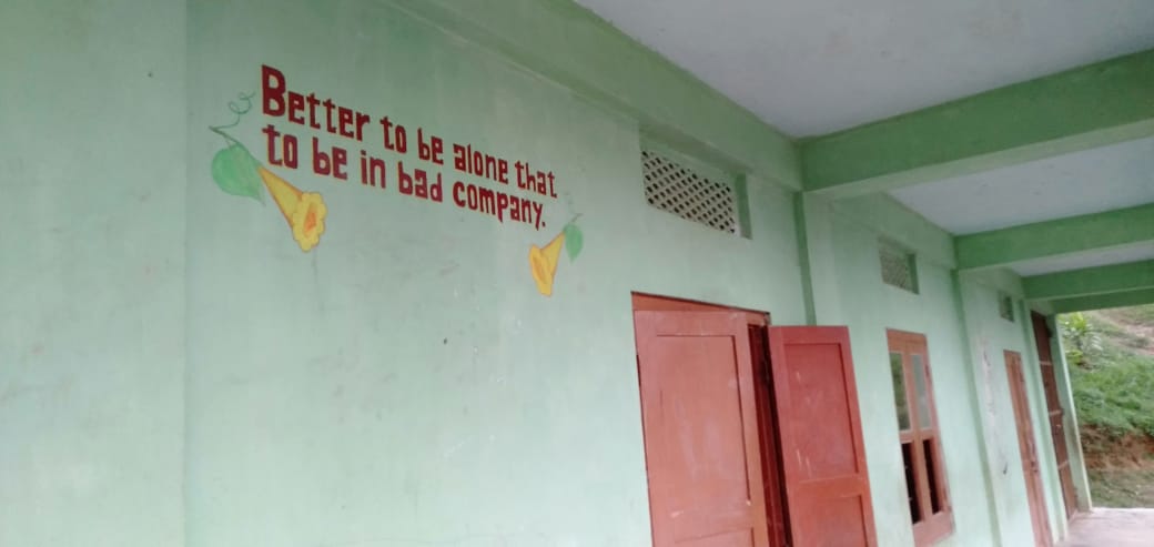 DC_LongdingAP's tweet photo. #WisdomWall Walls of Govt Upper Primary School Kamha-Noknu at Khakam block in Pongchau circle decorated with motivating thoughts. An initiative led by Sh. Jatwang Wangsa, PRT , spreading positivity among students and teachers.@educationArPr https://t.co/FONBcqCxtg