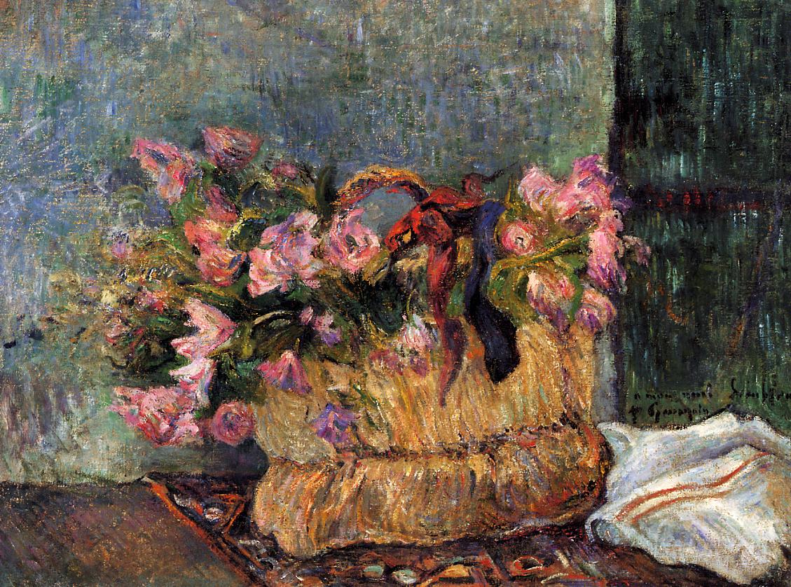 artistgauguin's tweet photo. Basket of flowers, 1884 #paulgauguin #impressionism https://t.co/LyJOTU42KJ