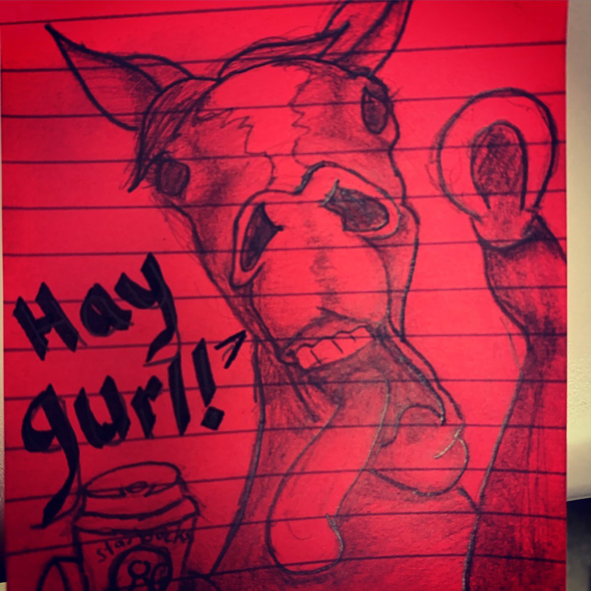 BabyYodasOCD's tweet photo. Slow day at work. #BasicHorse https://t.co/N4Dg5G73lp