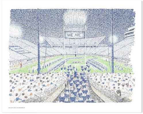 We are giving away a copy of this Beaver Stadium word art!

It’s handwritten with the scores of every win since it opened in 1960!

RT + LIKE to enter!
***Must be following <a href="/PSUBarstool/">Barstool Penn State</a> and <a href="/phillywordart/">Dan Duffy</a> to win
