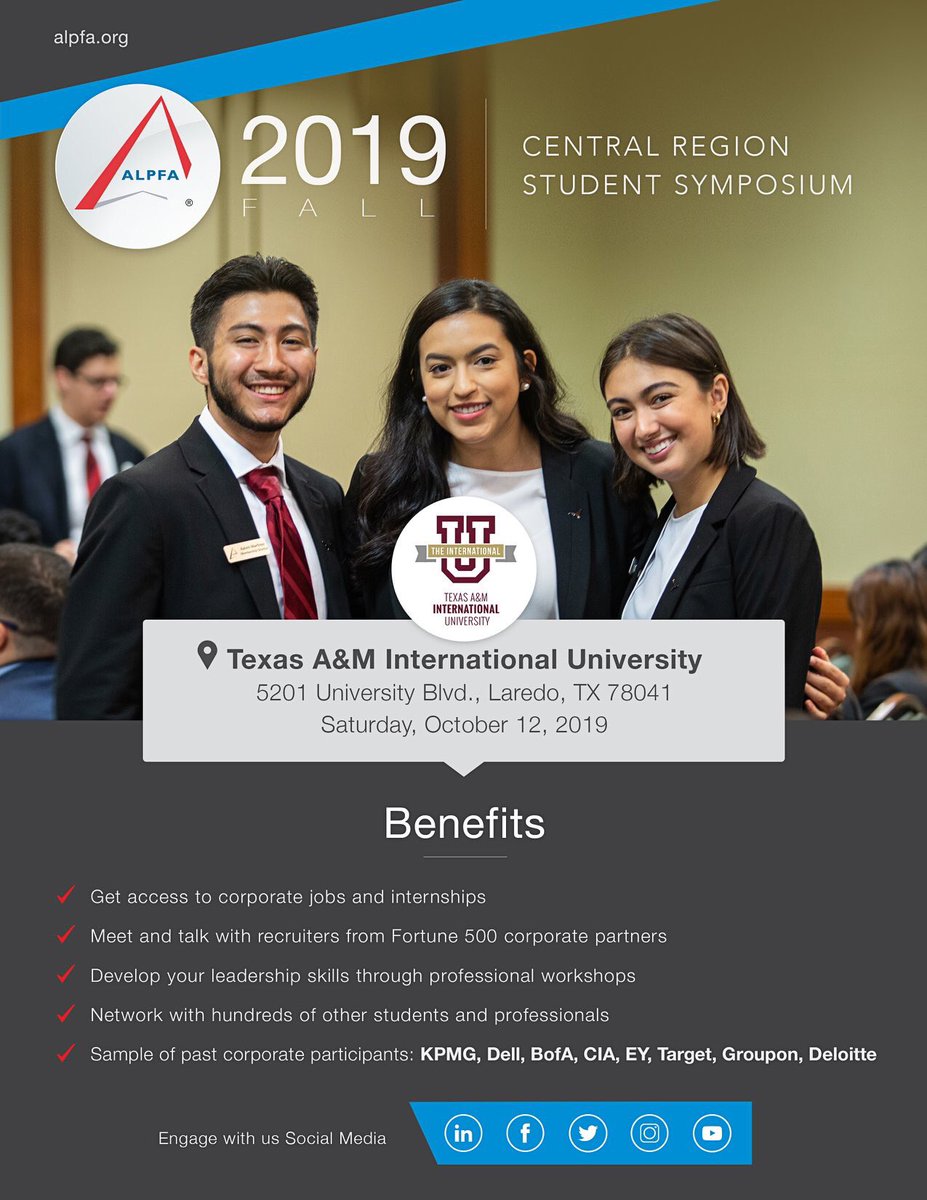 txamiualumni's tweet photo. Meet with recruiters from KPMG, Ernest Young, Deloitte, RSM, IRS, US Customs, Border Patrol, Alteria, IBC, HEB, C.H. Robinson, IRS, CIA, Natures Sweet Tomatoes, and more. Register today: https://t.co/YeS2wSCGK2 https://t.co/bTKNK8CdaC