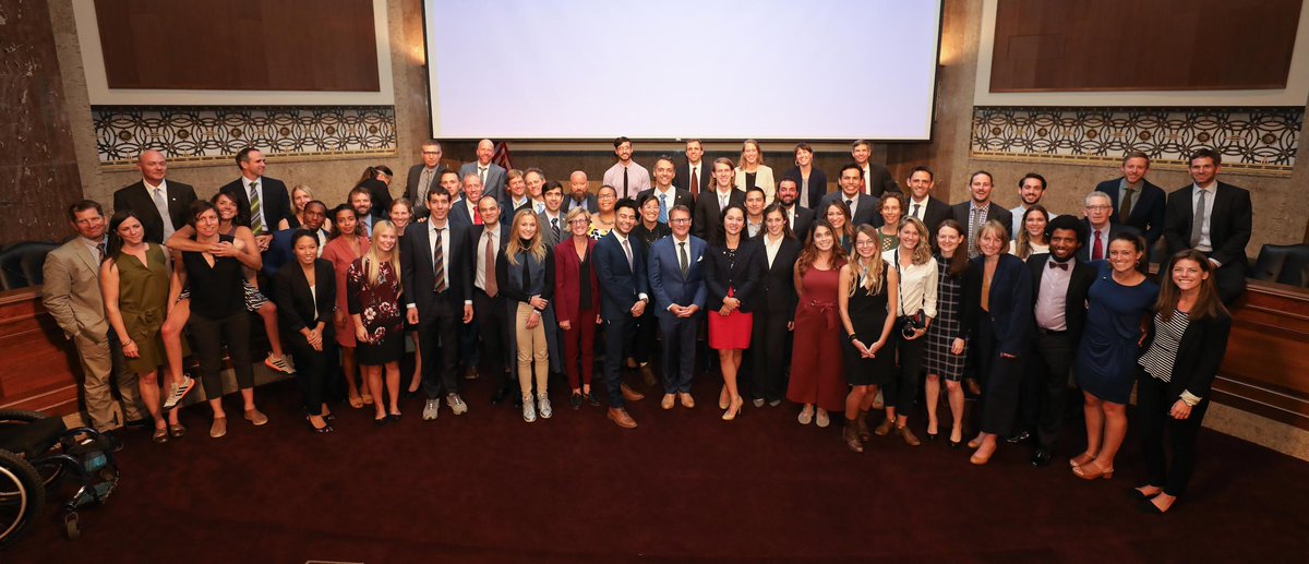 We have immense gratitude for everyone in this photo for helping us pull off our most successful advocacy effort yet: 2019 Climb the Hill, in collaboration with <a href="/accessfund/">Access Fund</a>. Here's what we accomplished.  americanalpineclub.org/cth-2019-recap
