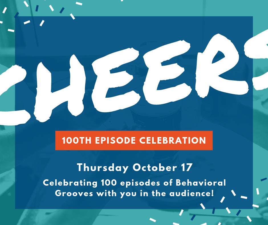 behavioralgroov's tweet photo. We are recording our 100th episode with a live audience! Join us in this celebration and walk away with the ability to apply behavioral science to work and life. 

#BG100 #behavioralgrooves #appliedbehavioralscience #ThursdayMotivation #ThursdayThoughts #lifecoach #businesscoach https://t.co/OKtxKiRBmb
