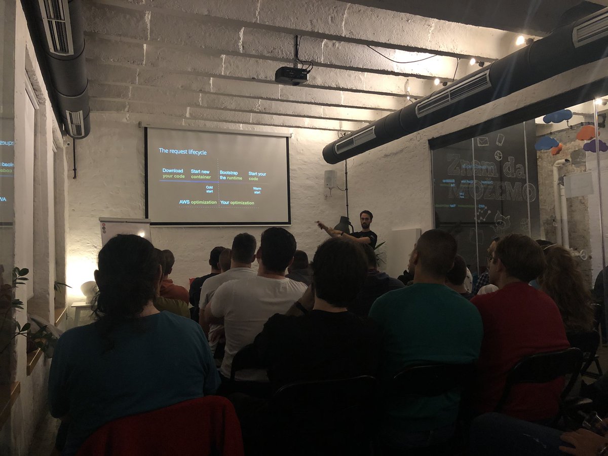 ServerlessBGD's tweet image. Optimization tips: use layers, avoid monolithic functions, don’t use python (did we got this right @alex_casalboni ?)