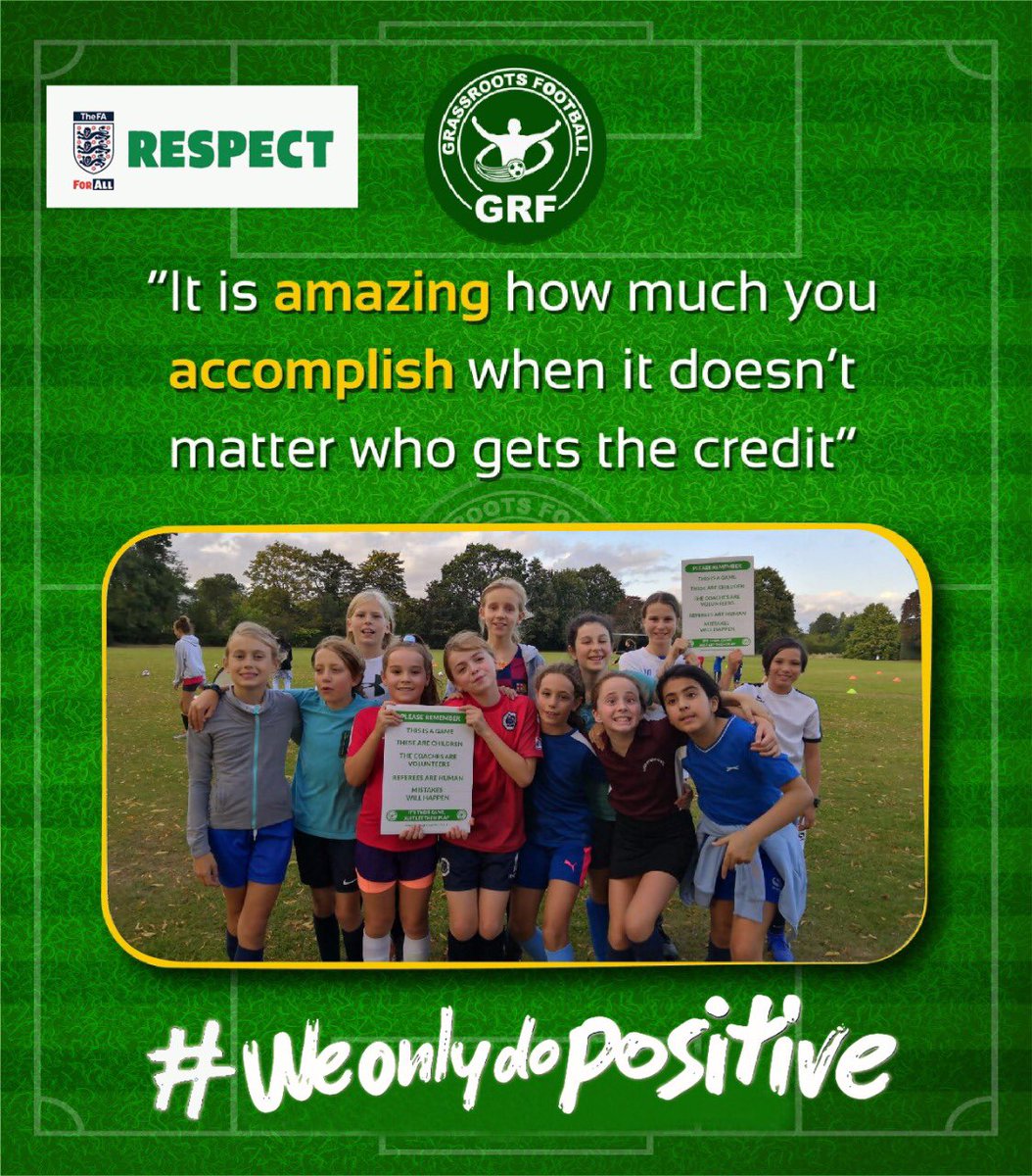 Teamgrassroots_'s tweet photo. โIt is amazing how much you accomplish when it doesnโt matter who gets the creditโ
T ogether
E veryone
A chieves
M ore
#WeOnlyDoPositive
#Time4Positive #TeamWork https://t.co/uHmkemoQ64
