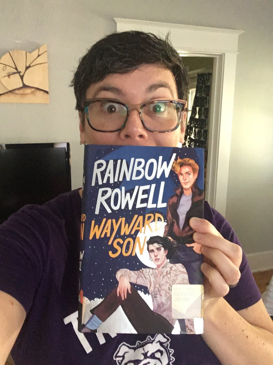 summerpennell's tweet photo. Sooooo excited my @BNBuzz exclusive edition of @rainbowrowell WAYWARD SON has arrived!!!! #TSUQueerYA did any of y’all get a copy? Gonna have to hide it from myself to get work done https://t.co/Tz60aB8N8f