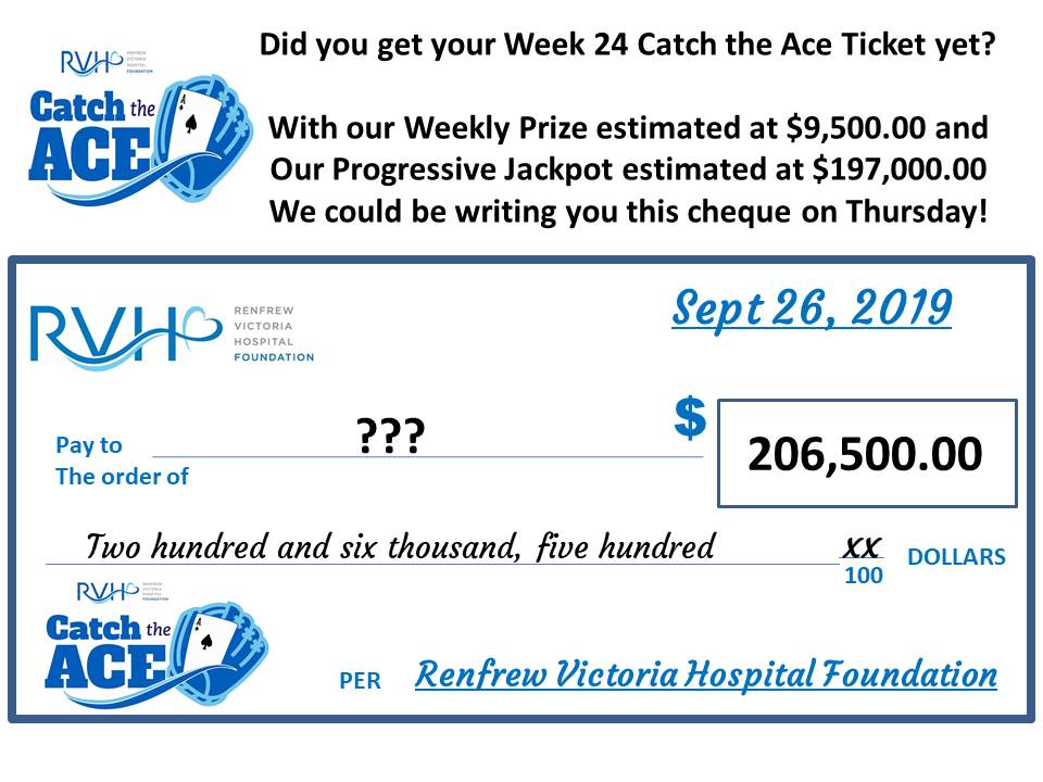 RenfrewVHF's tweet photo. Have you got your ticket for tonight's RVH Foundation Catch the Ace Draw? https://t.co/V76zA5OGTk
