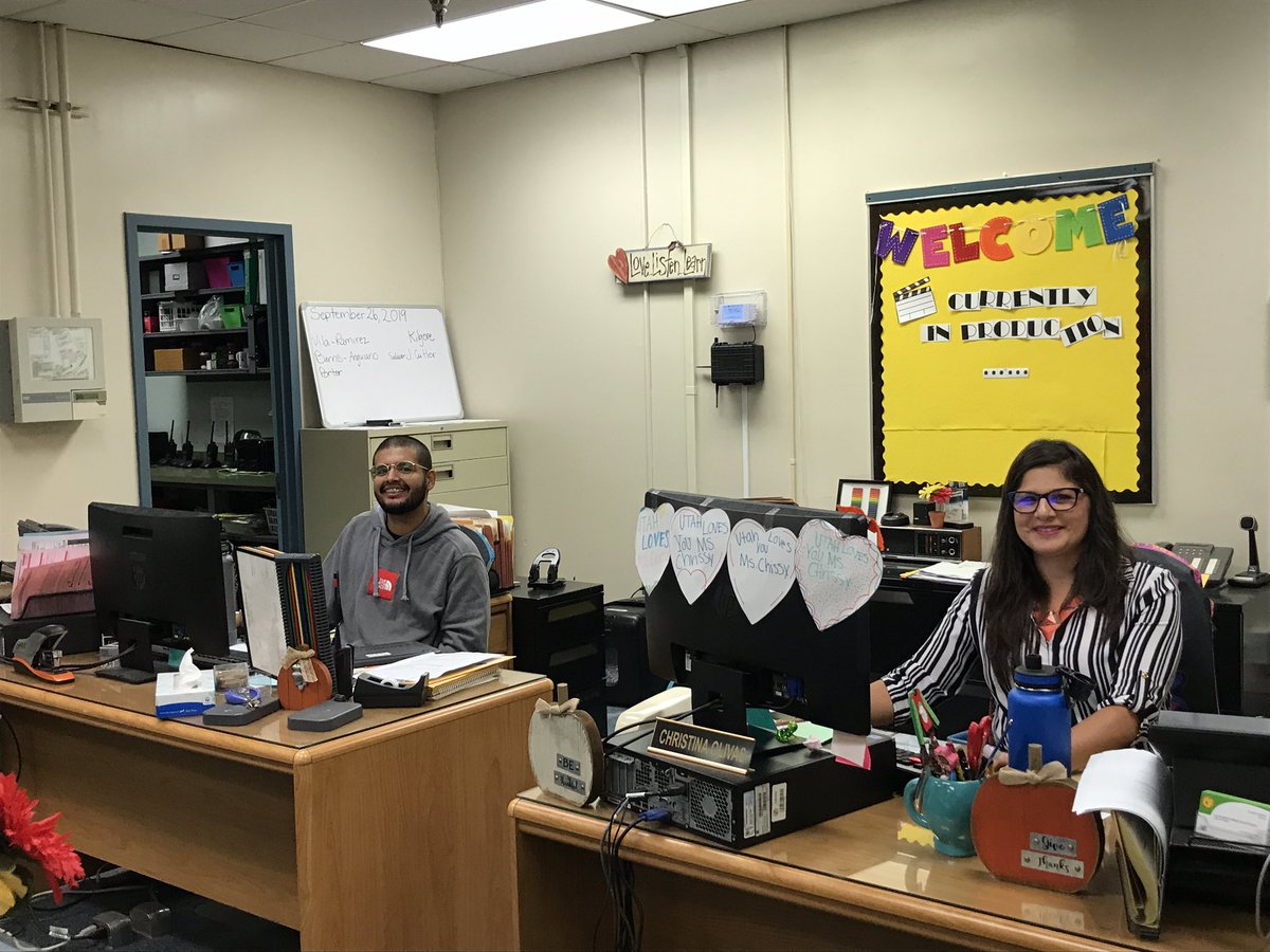 BoyleHeightsCoS's tweet photo. Meet Chrissy the SAA and Nick the Office Tech at Utah Elementary! Each and every day they welcome Utah parents and provide a welcoming environment for all staff! Thank you for what you for our Boyle Heights Community!
#boyleheightscos #reachingnewheights @lausdLDE @LASchools https://t.co/2m7OnIw58w