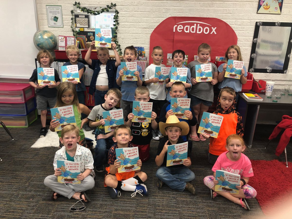 First grade had some special friends sponsor each one of them so that they will receive 1 new book every month until the end of the school year! The students were very excited to receive their first book today. We are crazy about reading! #KCErocks #ifyougiveamouseabrownie