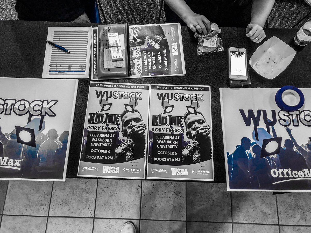 Head over to the Memorial Union at Washburn University this week and next week from 11-1 to purchase your tickets in person! 🎫 

Don’t have cash? 💵 Buy your ticket online 👉 bit.ly/wustock2019