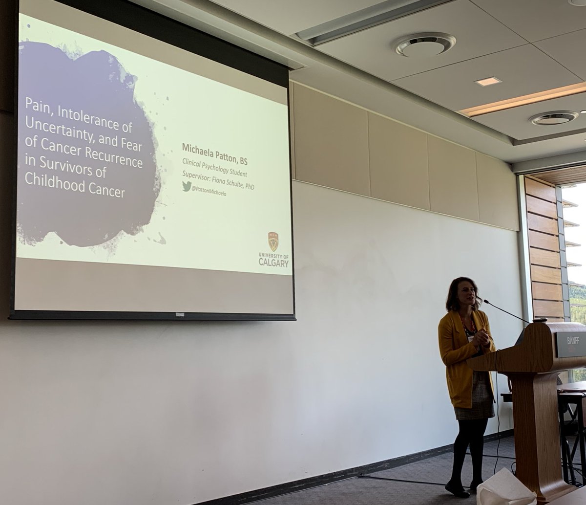 DrPerriTutelman's tweet photo. So excited to see @PattonMichaela speaking about pain after childhood cancer at #IPOS2019 https://t.co/9fAhl76Kcy