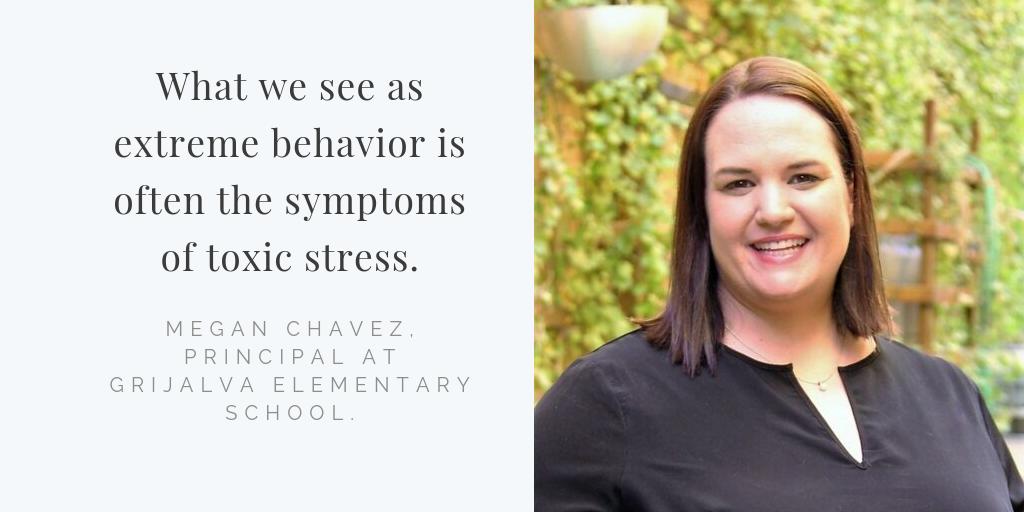 CITYccl's tweet photo. Megan Chavez is the principal of @GrijalvaES, a school known for effective #PBIS and #traumainformed practice. What questions could Megan answer on the panel after the Fall Film Screening? https://t.co/ZMEjvDc4rr https://t.co/uCnRrqMGLw