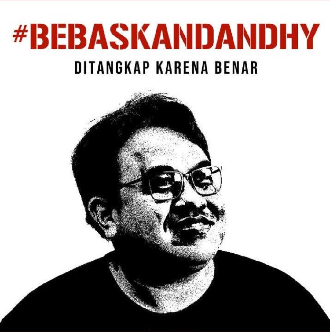 #bebaskandandhy 

Hentikan penggunaan instrumen negara untuk membungkam kebebasan berekspresi dan perdebatan dalam menggali kebenaran!

Kami berada di sisi <a href="/Dandhy_Laksono/">Dandhy Laksono</a>
