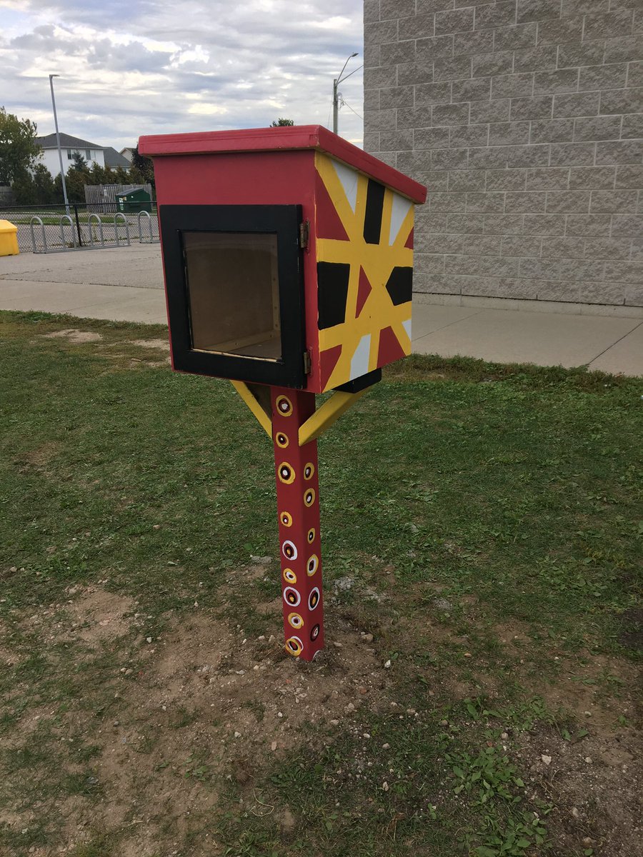 Thrilled to see this project finally in the ground! The Little Indigenous Library is installed at Rickson Ridge. Grade 8 students had a vision that is now a reality! Thanks Ms. Berwick’s class for carrying the torch!!!! ReconciliACTION #littlelibrary #indigenoused #ugdsb