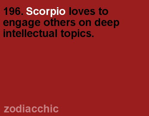ScorpioSeason's tweet photo. #Scorpio loves to engage others on deep intellectual topics 🤓#ScorpioFact #TeamScorpio ♏🦂 https://t.co/OODWdmLaVy