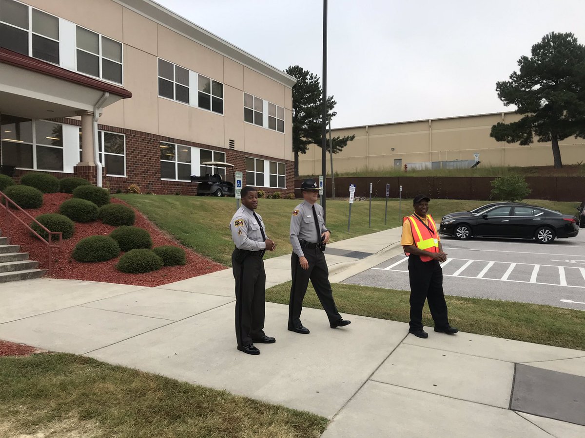 EASTWAKEACADEMY's tweet photo. “Start with Hello” ambassadors for today! Thanks to @ZebulonPoliceNC @ZebulonFD @DanForestNC #WeB4MeEWA https://t.co/6AwRrWwOye