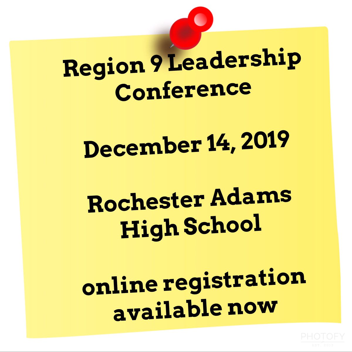 ATTENTION REGION NINE! We have officially booked the Region 9 Leadership Conference for December 14th at Rochester Adams High School. Online registration for ALL regional events are available now in the HOSA CMS. #theHOSAway #mihosa