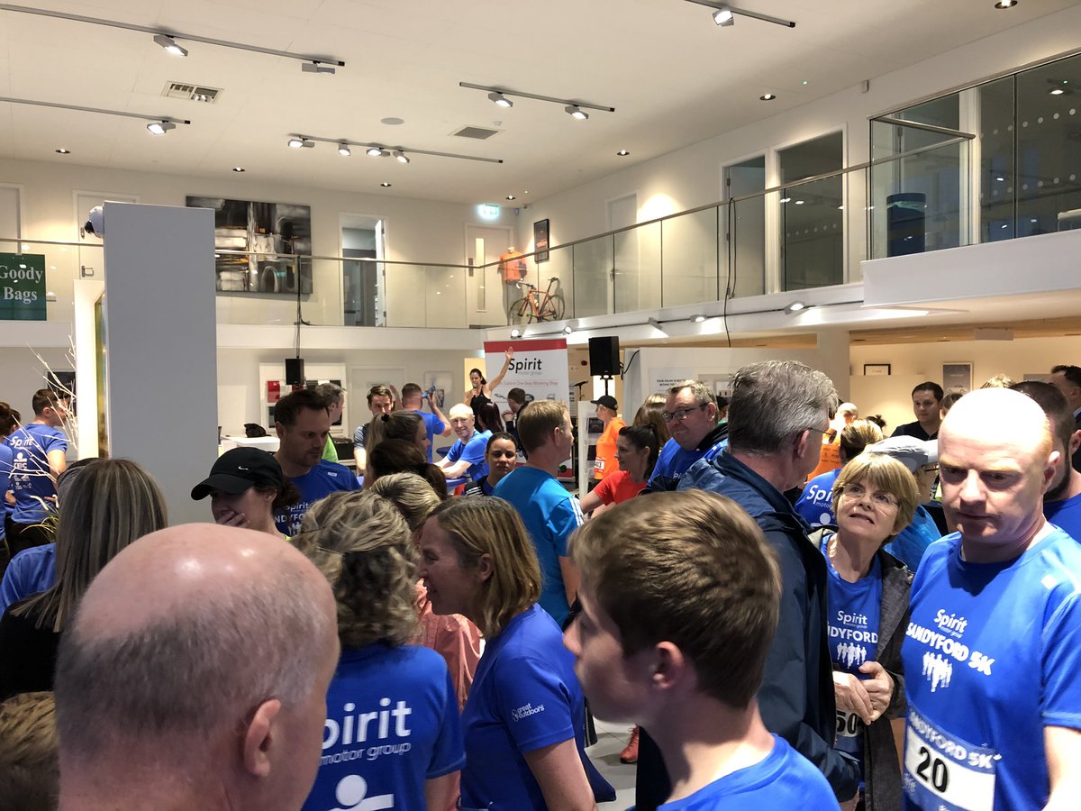 Total_Physio's tweet photo. Race HQ emptying out now as they all head to the start for the 5th #Sandyford5k! Good luck to Conor and Sarah flying the flag for #totalphysio 🙌 https://t.co/nmyrvpzfnv