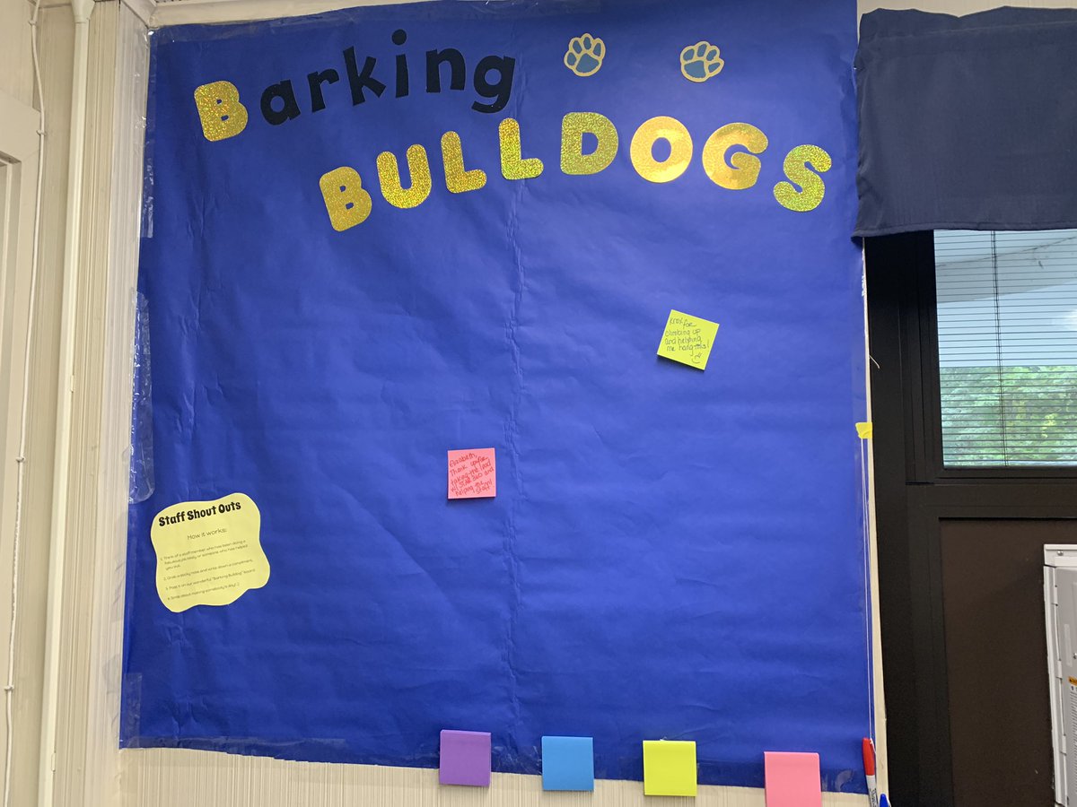 CPerezEd_Leader's tweet photo. Always great to acknowledge our colleagues and who doesn’t like a shout-out?! #RBSrocks #barkingbulldogs #BDogPride https://t.co/K5giaVyMZP
