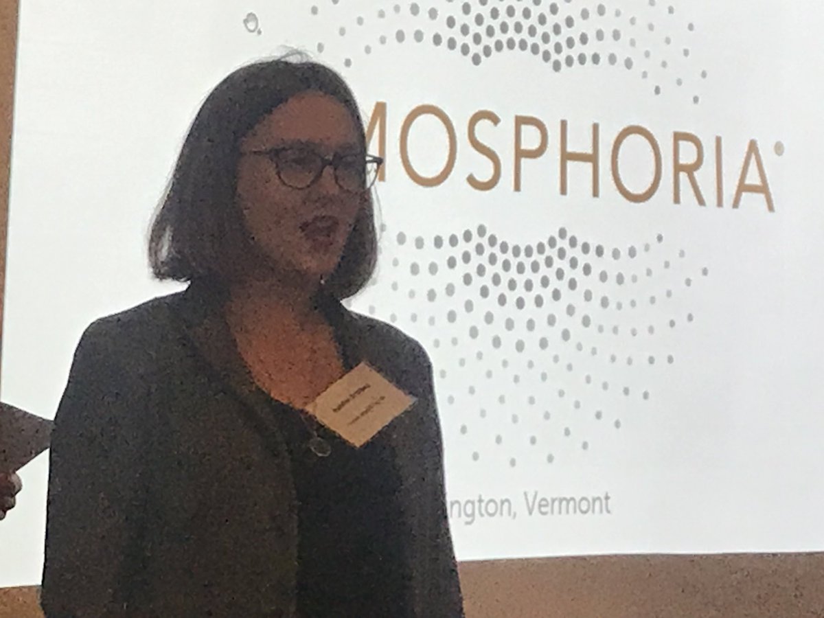 hkmerrittjr's tweet photo. Madeline from @VTInnoCommons is getting us all prepared for the speed dating portion of #VIS2019 Looking forward to hearing M&M client @Atmosphoria #VTInvest https://t.co/41GSiRNPnQ