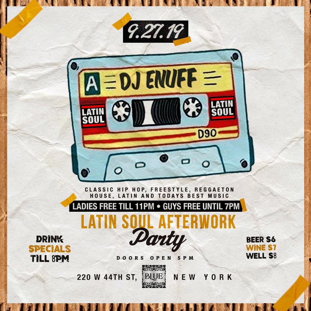 AfterWork411's tweet photo. Fri Sept 27th – After Work Party at Blue Midtown Lounge 44th St  btw 7n8Ave.  Let's get the weekend started with  #HappyHour Drinks 5 pm to 8pm #AfterworkFriday  https://t.co/DMCyzivozc @FullyJiggy  @SouLatino_USA @MilloFresh https://t.co/hYiqAVlH9C