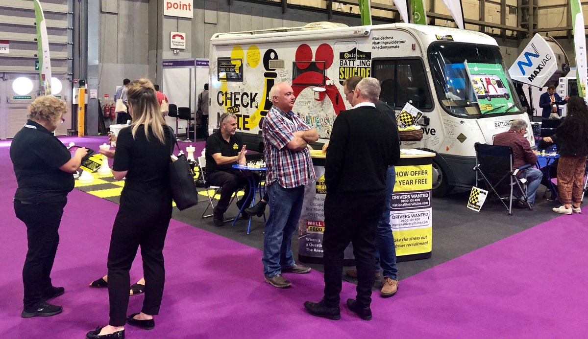 Hows_MyDriving's tweet photo. #ThrowbackThursday.  Mary reviews the exceptionally busy #RWM exhibition. If you are interested in supporting the mental health of your colleagues, take a few minutes to read how we can help you.  https://t.co/hbi9dwH83D
#RoadSafety #logisitics #TravelOperators #Transport https://t.co/rrYBnYaskm