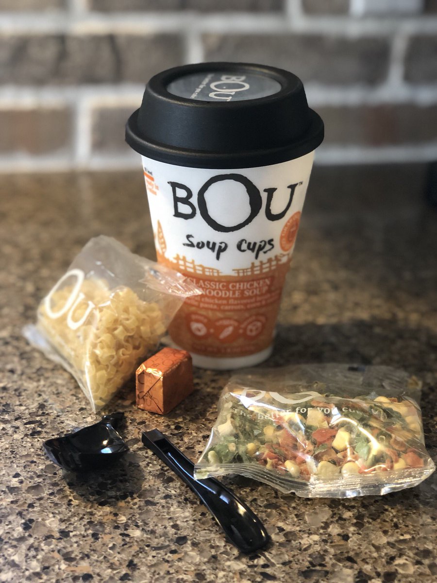 DikkenMac's tweet photo. Today’s working lunch brought to us by @bouforyou. They even include the spoon! #ad #workinglunch #mkmeetup #soup https://t.co/2rKO2hYlpU