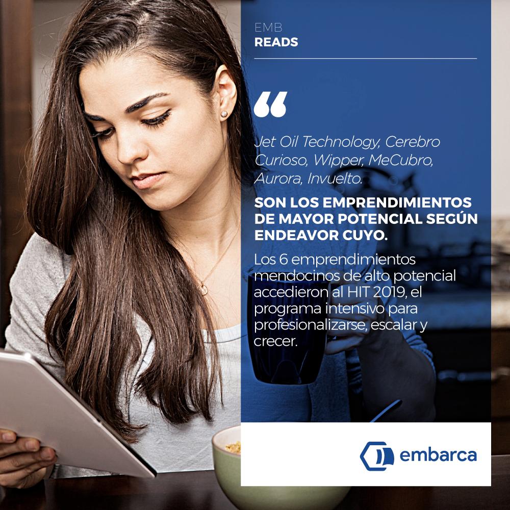 embarcavc's tweet photo. Los 4 proyectos embarcados (Cerebro Curioso, wipper, MeCubro e Invuelto) seleccionados por Endeavor Cuyo para su programa High Impact Training (HIT) terminaron su inmersión. ¡Felicitaciones chicos!
Recomendación #EMBRead 👉https://t.co/bvgVfuv11V https://t.co/uHzTAshK6c
