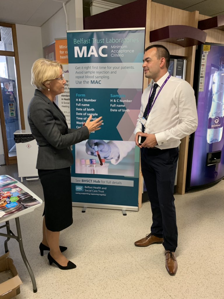 clo13's tweet photo. Raising awareness of new minimum acceptance criteria in Labs @BelfastTrust, this time at City Hospital. Supported by Medical Director @drcathyjack The right result for the right patient at the right time. @bio_mags @gcmckeeman @kath_ryan @Trish_McKinney #MAC #patientsafety https://t.co/8I7rHwFgfG