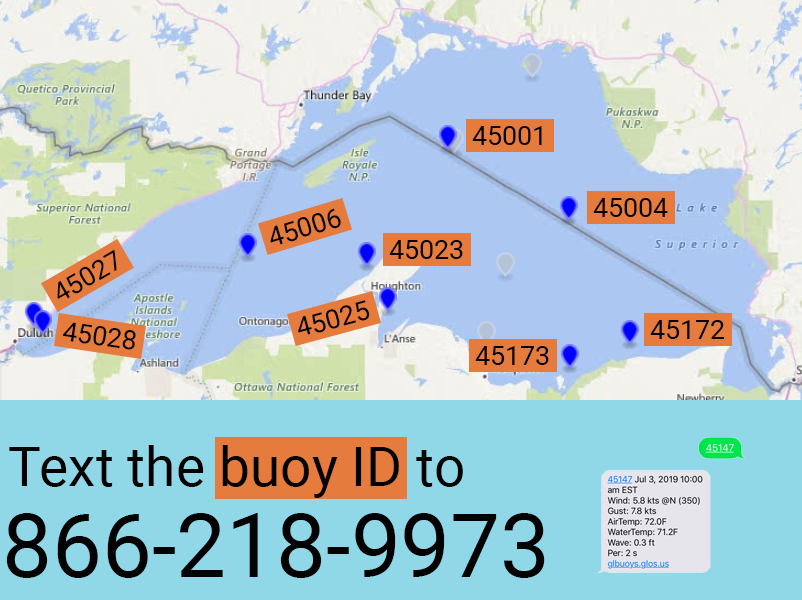 NOAA_GLERL's tweet photo. @RealGLOS @NOAAResearch @miseagrant @CIGLR_UM @NOAASatellites @NOAADigCoast @LimnoTech @SeaGrant @NOAA @EPAGreatLakes @GreatLakes_GC #DYK you can even text a #GreatLakes buoy & have #data sent right to your phone? Text the buoy ID to 866-218-9973! Find your favorite buoy here: https://t.co/7zm5amDPu9 @RealGLOS
#Datapalooza #DataDiscoveryMonth #GreatLakesSci #LakeSuperior https://t.co/CyUxK6Fg1N