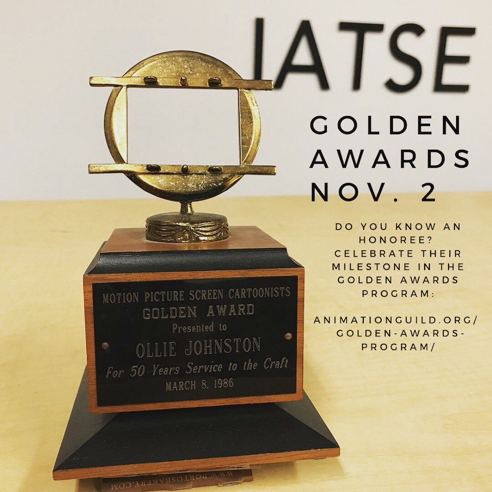 animationguild's tweet image. Celebrate an honoree in person at the event and/or with an ad in the awards program - animationguild.org/golden-awards-… - event is open to the public!

#goldenawards #animationlegends #disney #cartoonNetwork #Nickelodeon #hannabarbera #bentoboxent