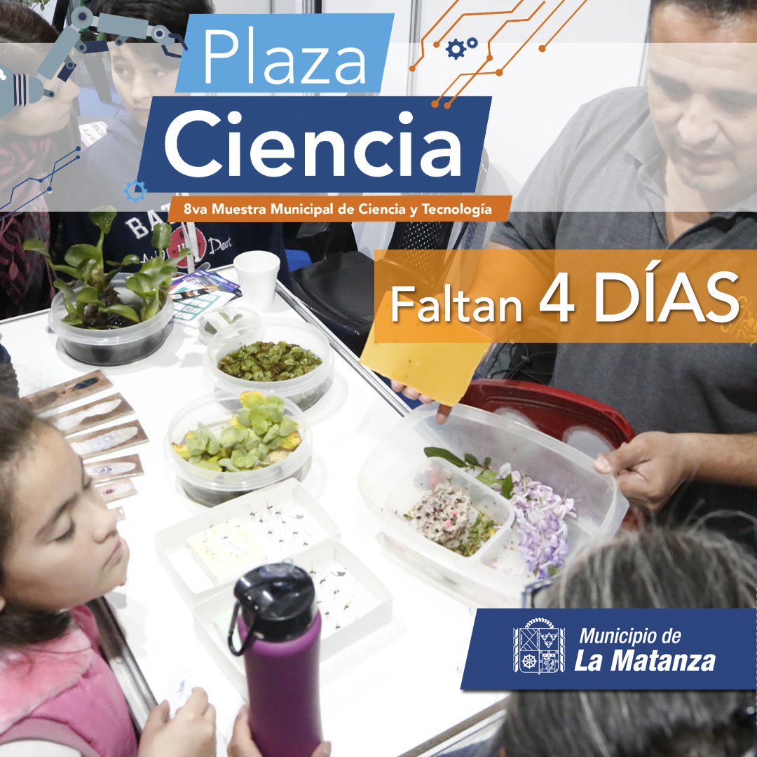 Los esperamos el lunes 30 en la Plaza San Martín de San Justo. 
#PlazaCiencia 2019
🤖
<a href="/magariovero/">Verónica Magario</a> <a href="/FerEspinozaOK/">Fernando Espinoza</a> <a href="/silvinagvirtz/">Silvina Gvirtz</a> <a href="/AColicignoOk/">Antonio Colicigno</a>