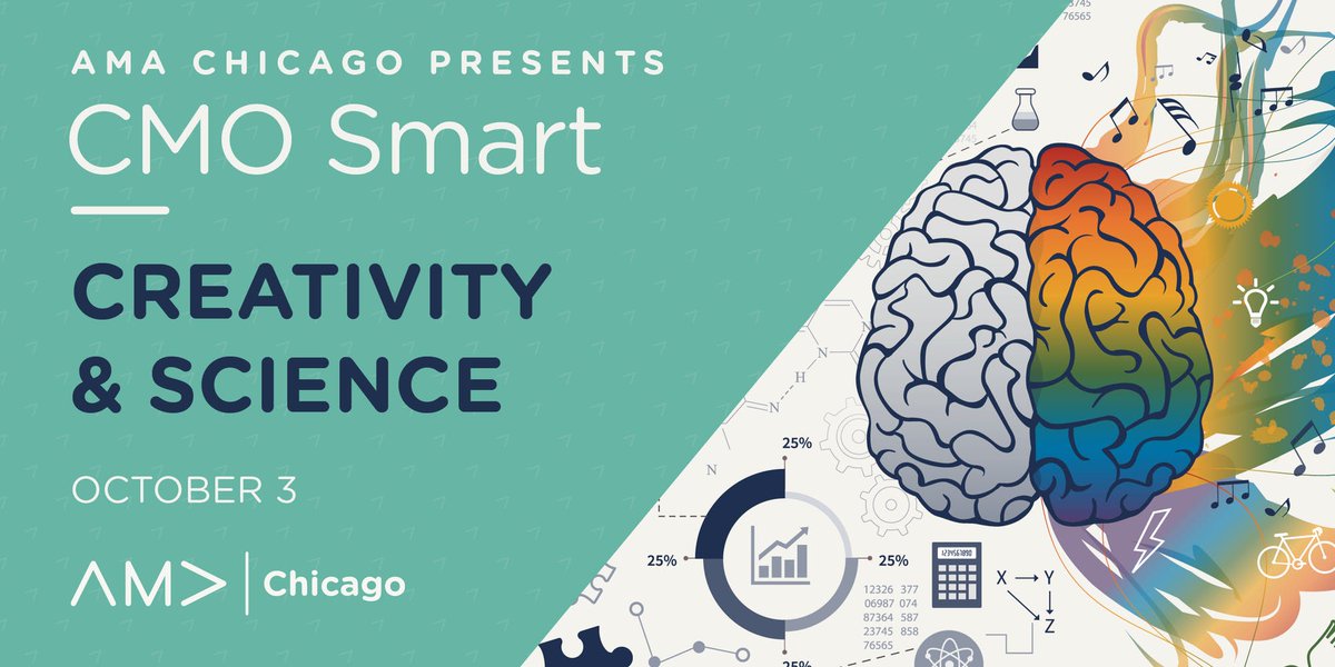 ChicagoAMA's tweet photo. Ever wonder where your mindset and skillset fall on the Art & Science continuum? Come to #CMOSmart on October 3 at @MorningstarInc HQ to find out! Big thanks to @visionps for sponsoring this year's event! https://t.co/izLt2yjChP #networking #marketingevents #artandscience https://t.co/6RFoAm3Eex